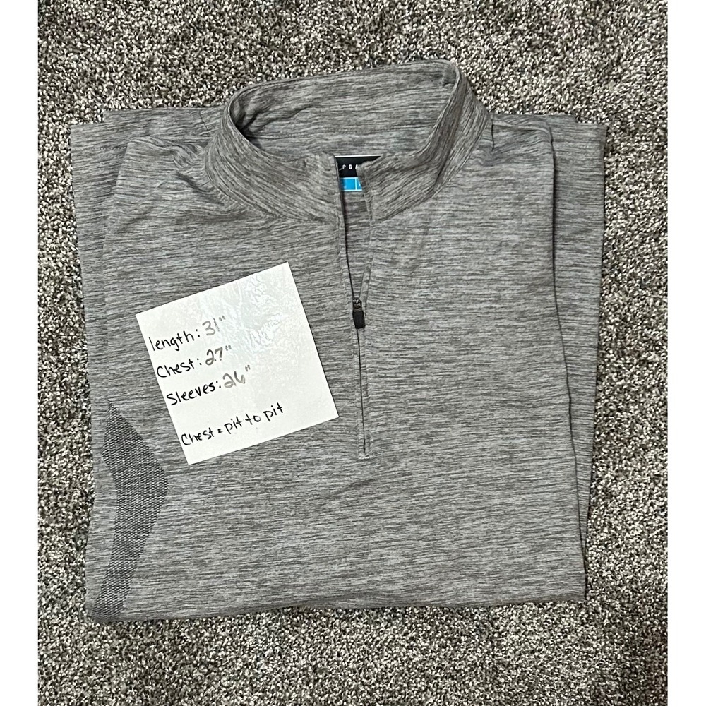 PGA Tour Mens XXL Quarter Zip Golf Pullover Jacket Grey Lightweight NWOT - Picture 4 of 6